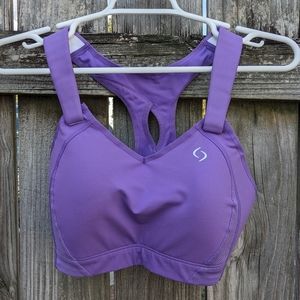 Brooks 34dd purple running sports bra racerback